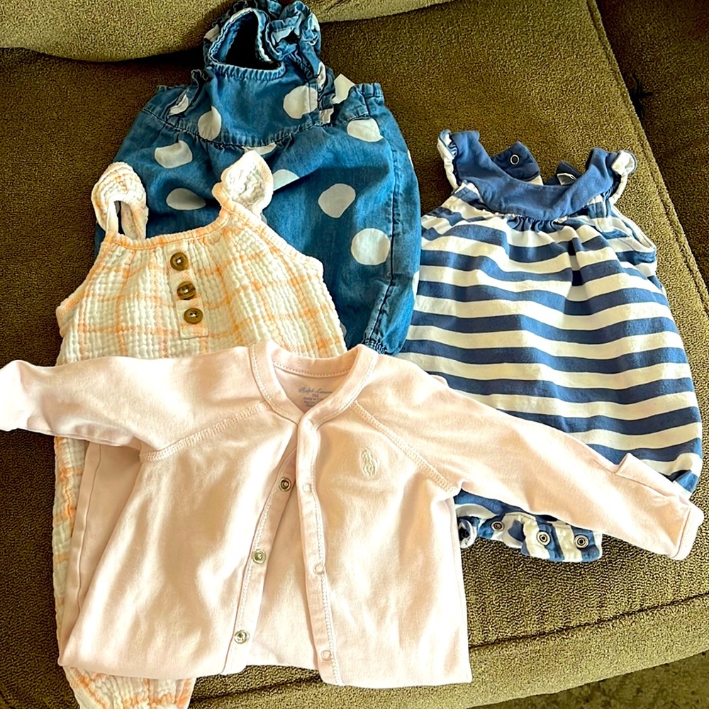Lot of baby girl rompers